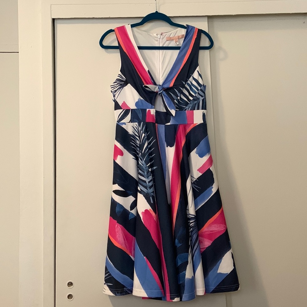 Anthropology dress with a keyhole